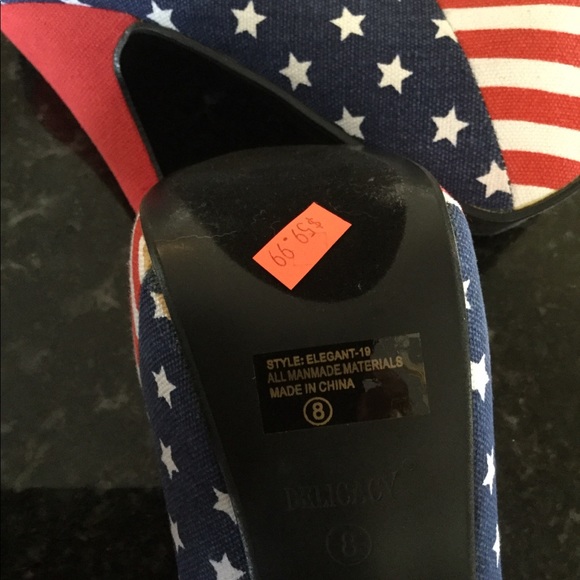 Patriotic Stiletto women’s shoes size 5 SOLD OUT - Picture 7 of 7